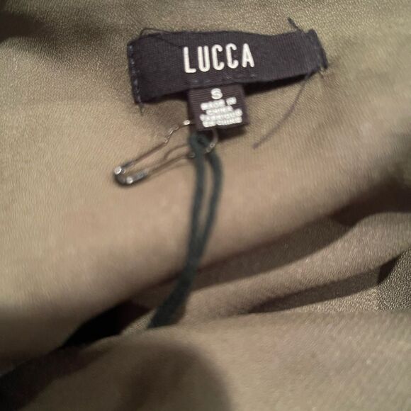 Urban Outfitters Lucca Couture Deep Green Ruffle 3/4 Sleeve Mini Dress Sz S - Picture 5 of 11